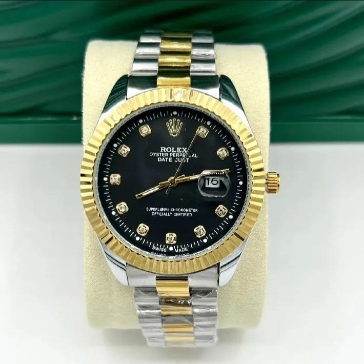 Rolex Style Men's Stainless Steel Analog Quartz Watch